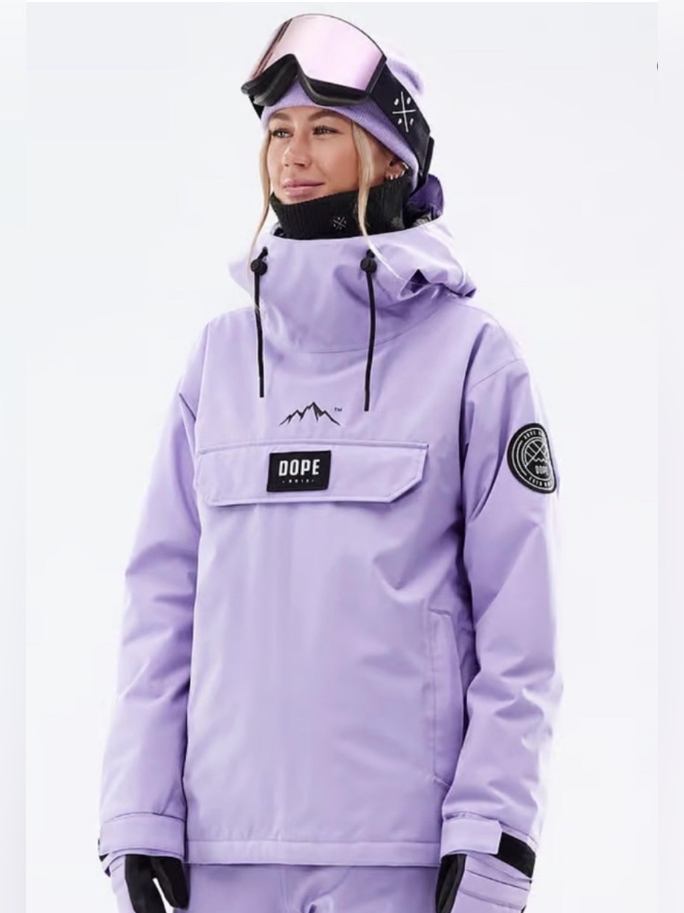 Dope Blizzard Womens Snowboard Jacket in Faded Violet size medium